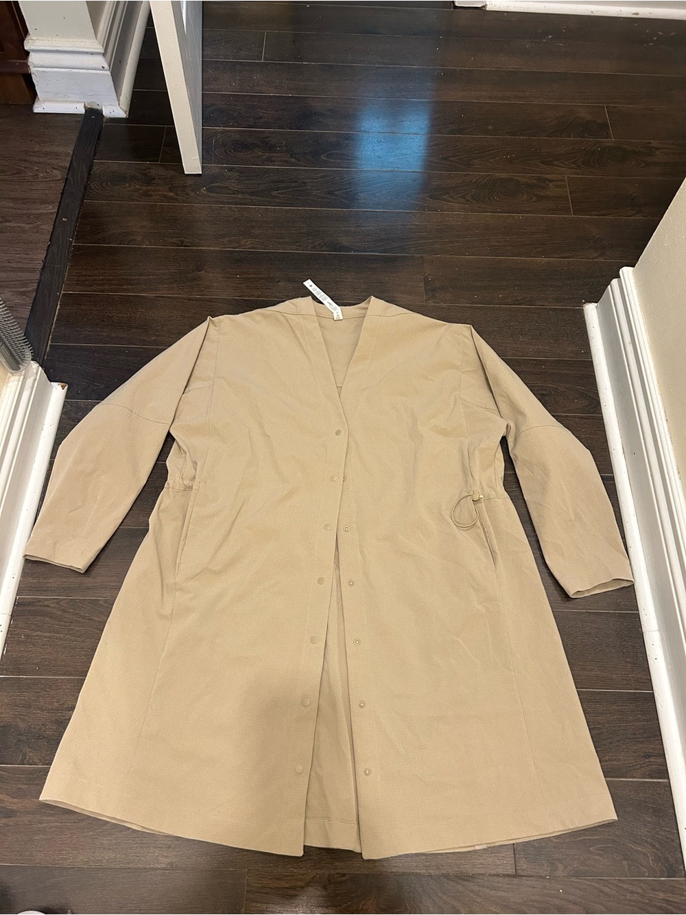 Beige V-Neck Button Front Women’s light jacket